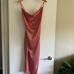 Mid Length Cowl Neck Dress